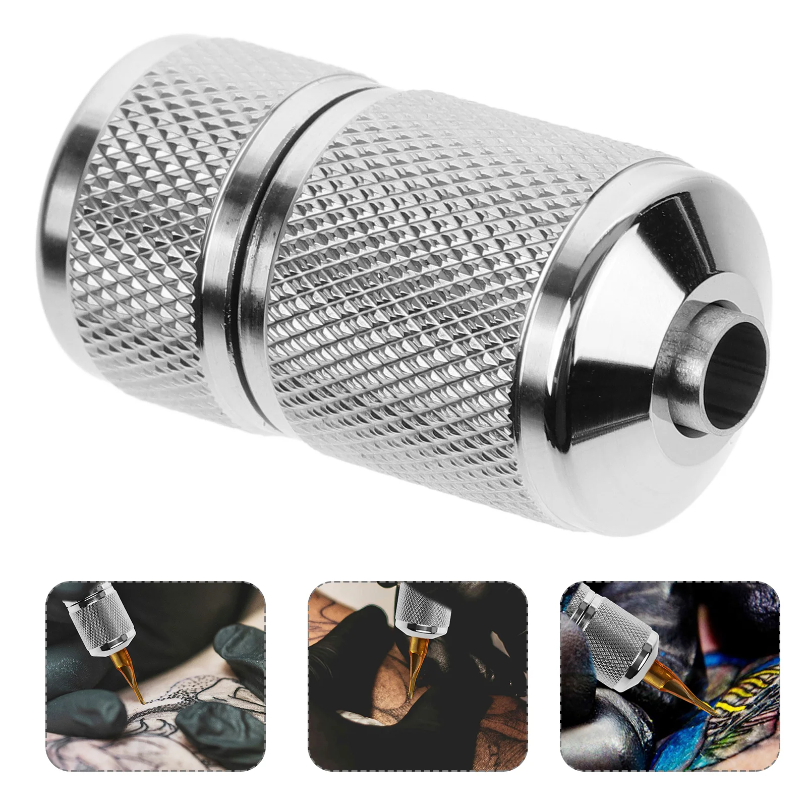 Ink Handle Grip Self-locking Grips Tattoo Metal Silver Stainless Steel