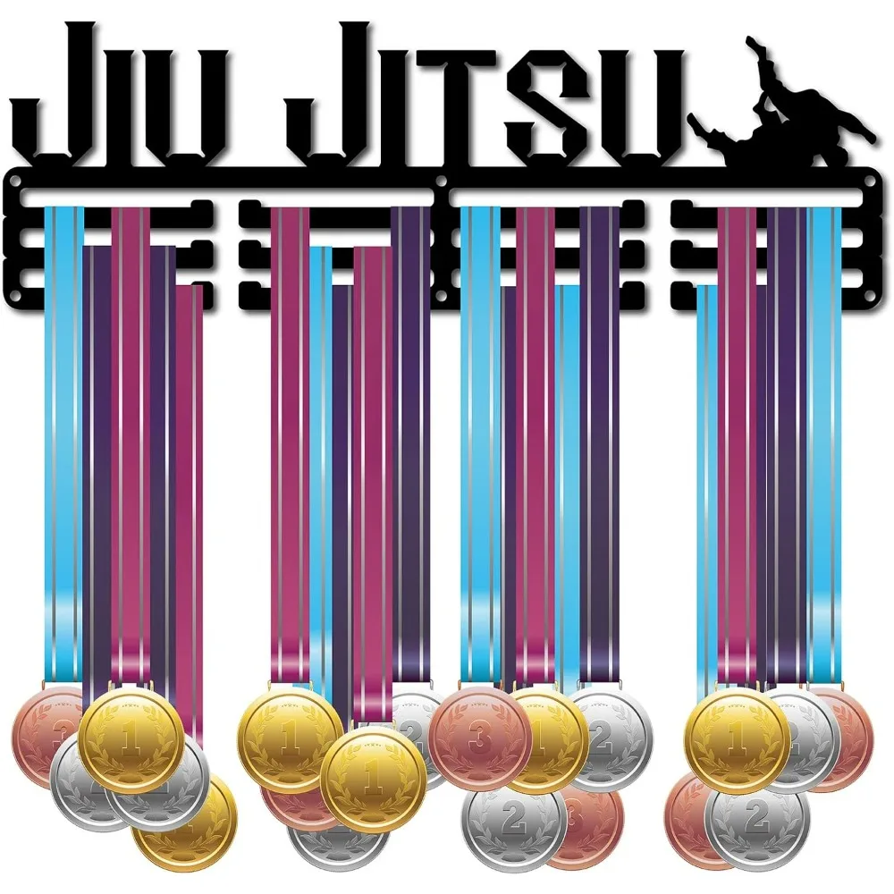 Medal Holder Sport Jiu Jitsu Athlete No Limits No Excuses Medals Hanger Display Stand Wall Mount for Runners for Home Badge