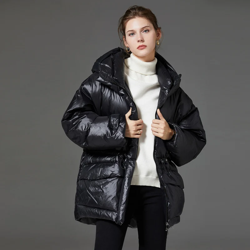 WInter Warm 90%White Duck Down Thicken Jacket New Listing Casual Short Coat Waterproof Oversize Puff Outwear With Hooded