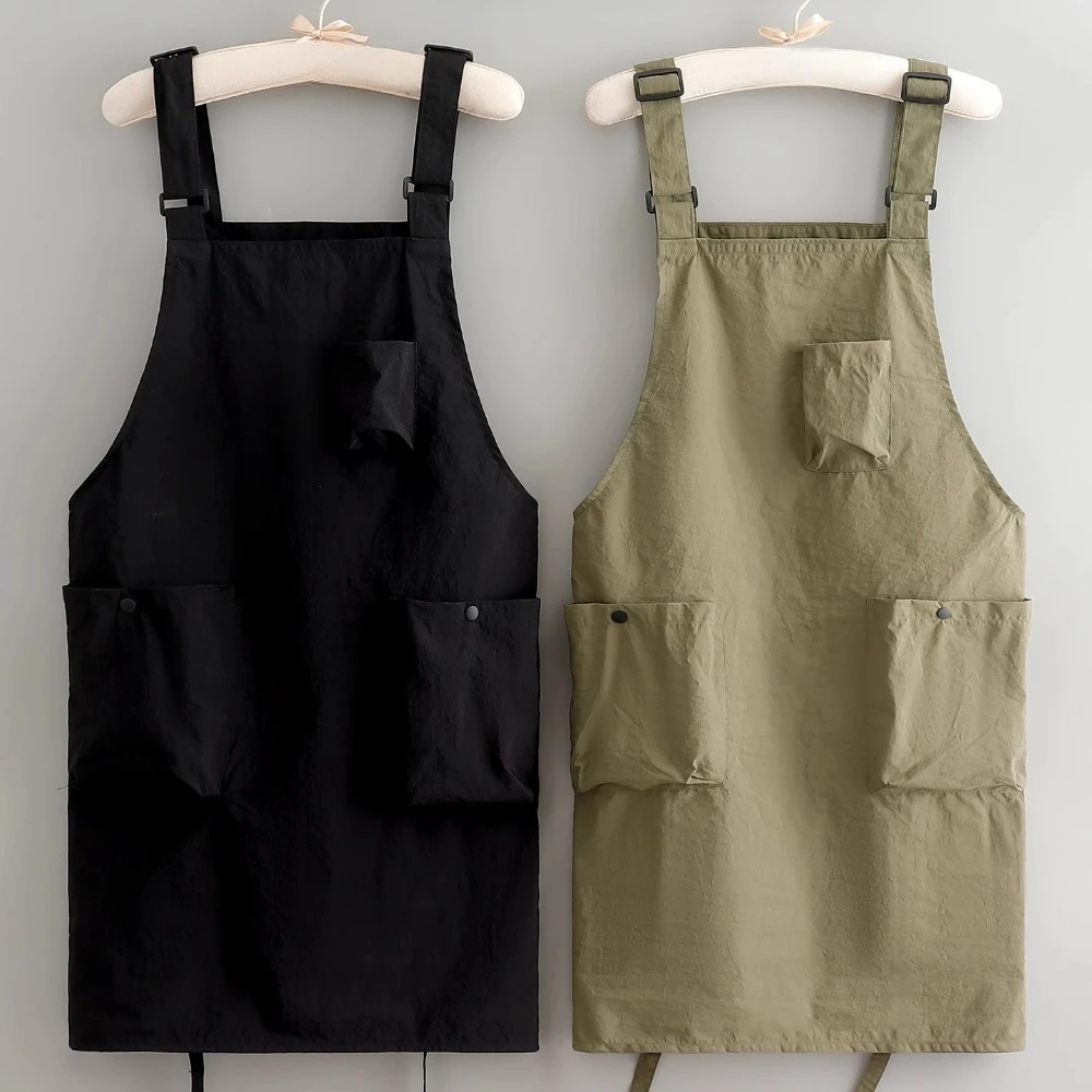 New Korea Waterproof Apron Outdoor Barber Coffee Shop Catering Workwear Apron Unisex Household Kitchen Home Garden Work Apron