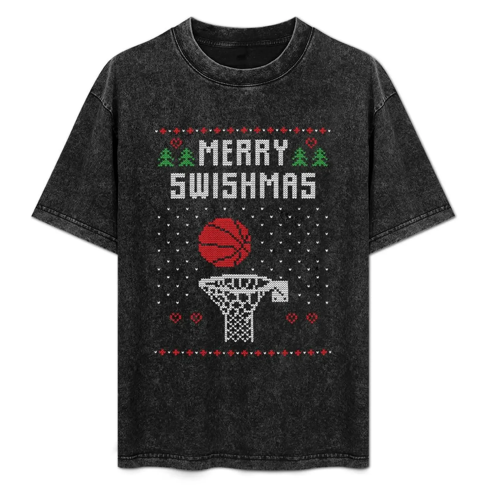 

Merry Swishmas Basketball Ugly Christmas Sweater For Basketball Lovers T-Shirt shirts graphic kawaii clothes mens fashion
