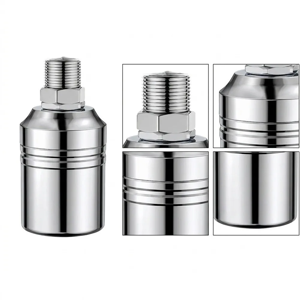 Water Level Float Valve Stainless Steel for Car Wash Tanks Compact Footprint Fits Small Spaces 4.7x2.5x3cm and 4.5x2x3cm
