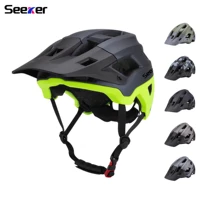Casco de bicicleta Seeker, cascos de bicicleta de montaña y carretera de una pieza para adultos, casco de bicicleta de tamaño L para hombres y mujeres, equipo de conducción al aire libre