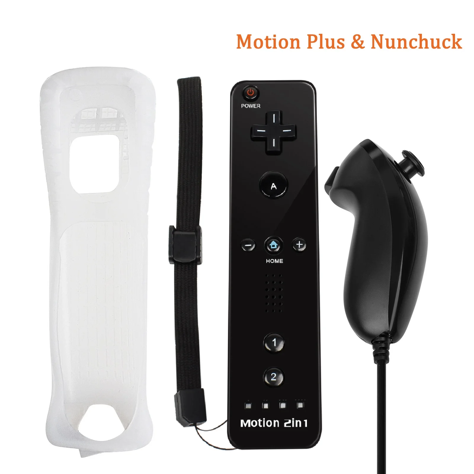 Optionele Motion Plus-afstandsbediening voor Wii-afstandsbediening Gamepad met Nunchuck-controller voor Nintendo Wii-gamesbediening