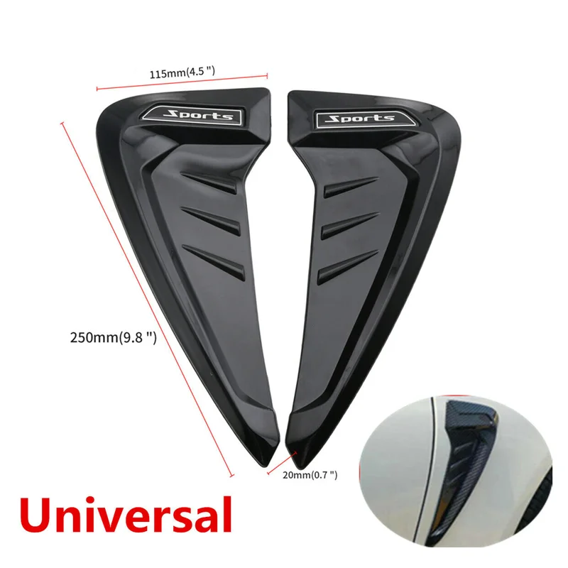 Universal Sport Car Shark Gill Side Air Vent Cover For BMW Accessories F10 F30 E60 E36 X5 E70 Mazda Cx5 Rav4 Mitsubishi Outlande