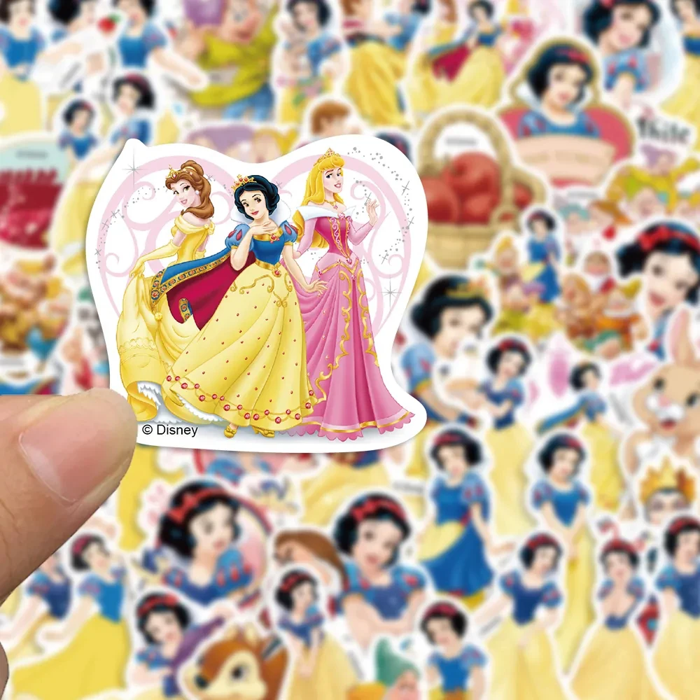10/30/50pcs Cute Disney Anime Snow White Cartoon Stickers Aesthetic Princess Girl Decals DIY Suitcase Notebook Phone Sticker Toy