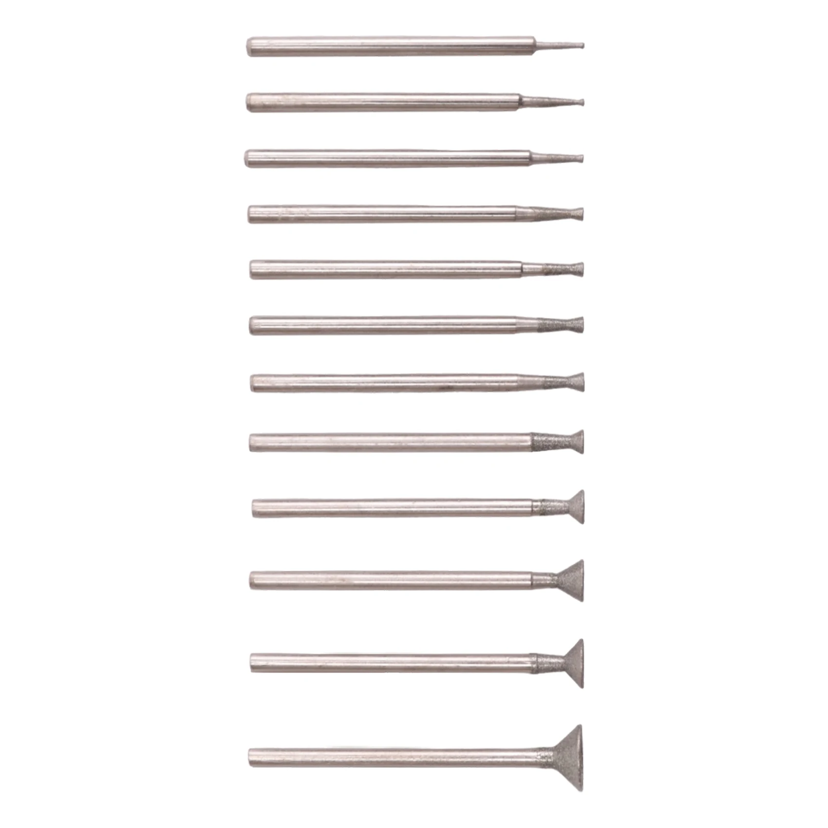 B50C Diamond Grinding Burr Kit Fits For Rotary Tool Includes For Dremel With 2.35Mm Shank (Pack Of 12)