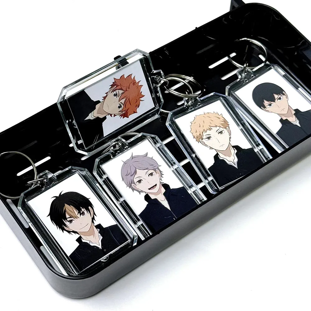 Haikyuu Anime Pendant Hinata Shoyo Tobio Kageyama Photo Transparent Pendant Cartoon Backpack Decorative Pendant Birthday Gift