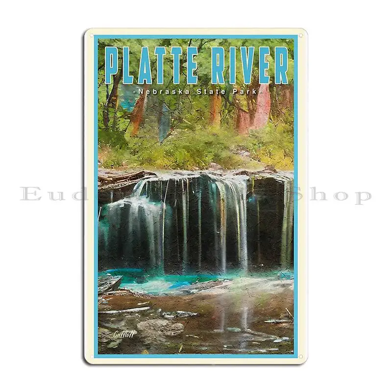 Pretty Midwest Travel Nebraska Huskers Platte River State Park Nebraska Metal Signs Designing Customize Classic Tin Sign Poster