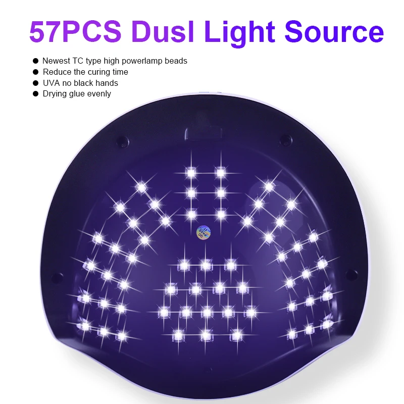 SUN X9 UV-nageldroger voor nagelgel, professionele UV-nagellamp met 57 lampkralen en LCD-aanraakscherm, automatische sensor