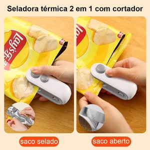 Mini Máquina De Selagem De Saco De Calor Aferidor De Embalagem Aferidor De Alimentos De Plástico Saco de clipe Selador de mão Embalagem de alimentos 10 principais vendas duffle coat masculino - №7