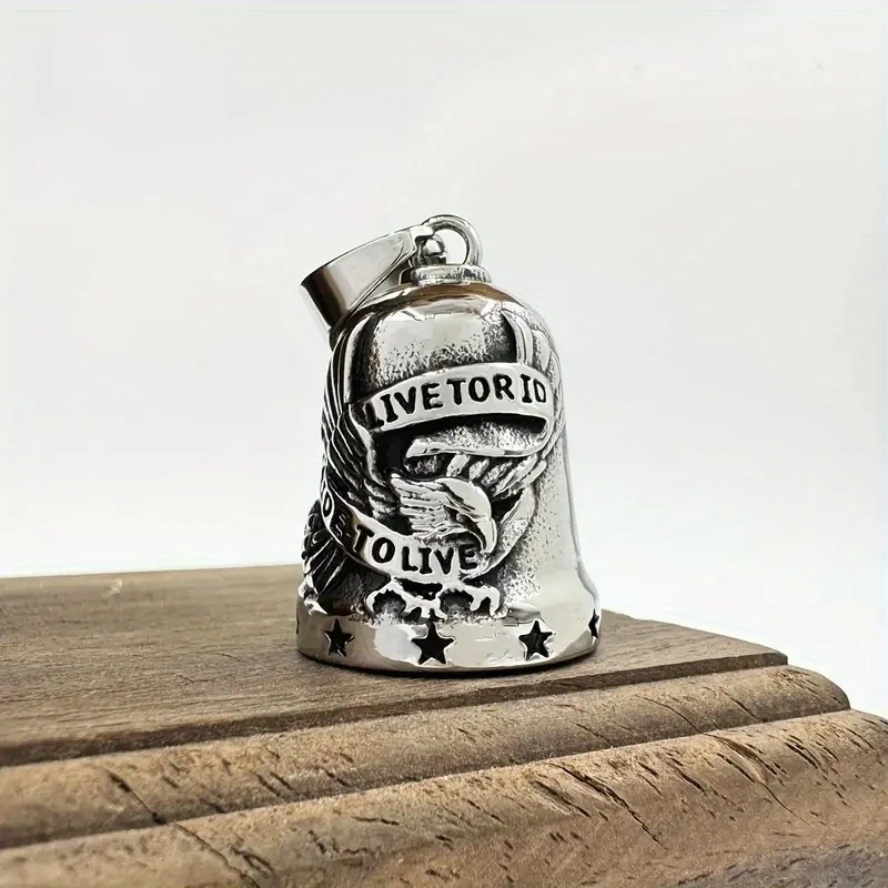 Campana de guardián de águila, colgante de la suerte de campana de motocicleta, llavero de campana de motocicleta, llavero de campana de motocicleta bendición de pavo
