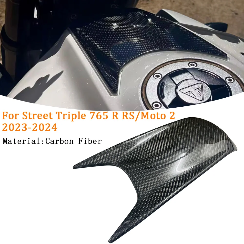 

For StreetTriple 765 R RS/Moto2 2023 2024 Carbon Fiber Motorcycle Fuel Tank Panels Accessories