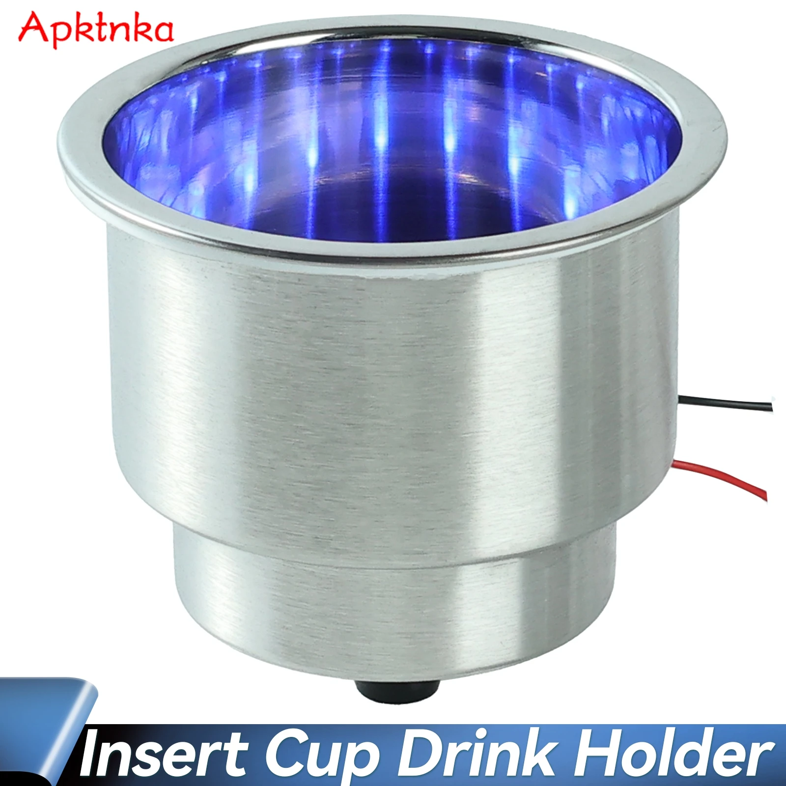 12V Marine Boat Stainless Steel LED Cup Drink Holder LED for Yacht RV Camper Car Truck Sofa Recessed Beverage Bottle Stand New