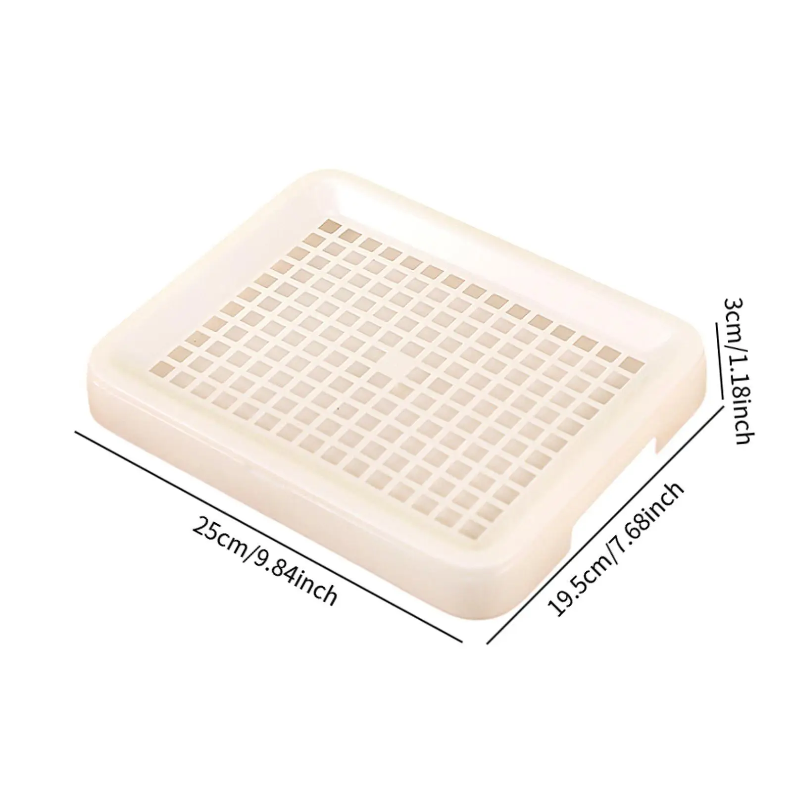 Rabbit Litter Box Grate with Side Groove Easy Clean PP Plastic Bunny Potty Trainer Tray for Chinchilla Ferret Hamster Cage