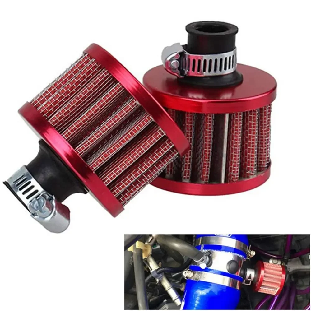 12mm 25mm Car Air Filter Clip-On Auto Round Conical Cold Air Intake Filter Kit Vent Crankcase Breather Part Auto Accessory