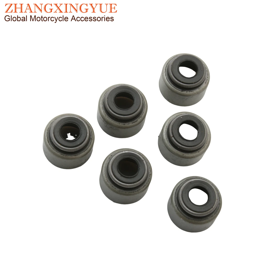 6pc YBR250 YP250 Majesty250 Valve Oil Seal For Yamaha SR125 TW125 TW200 VP250 X- City 250 YP Majesty X- Max 250 5H0-12119-00
