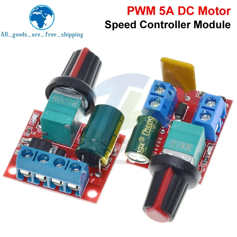 1/5PCS DC 4.5V-35V 5A 90W Motor Speed Controller Module Speed Regulator Adjust Board Switch 12V 24V