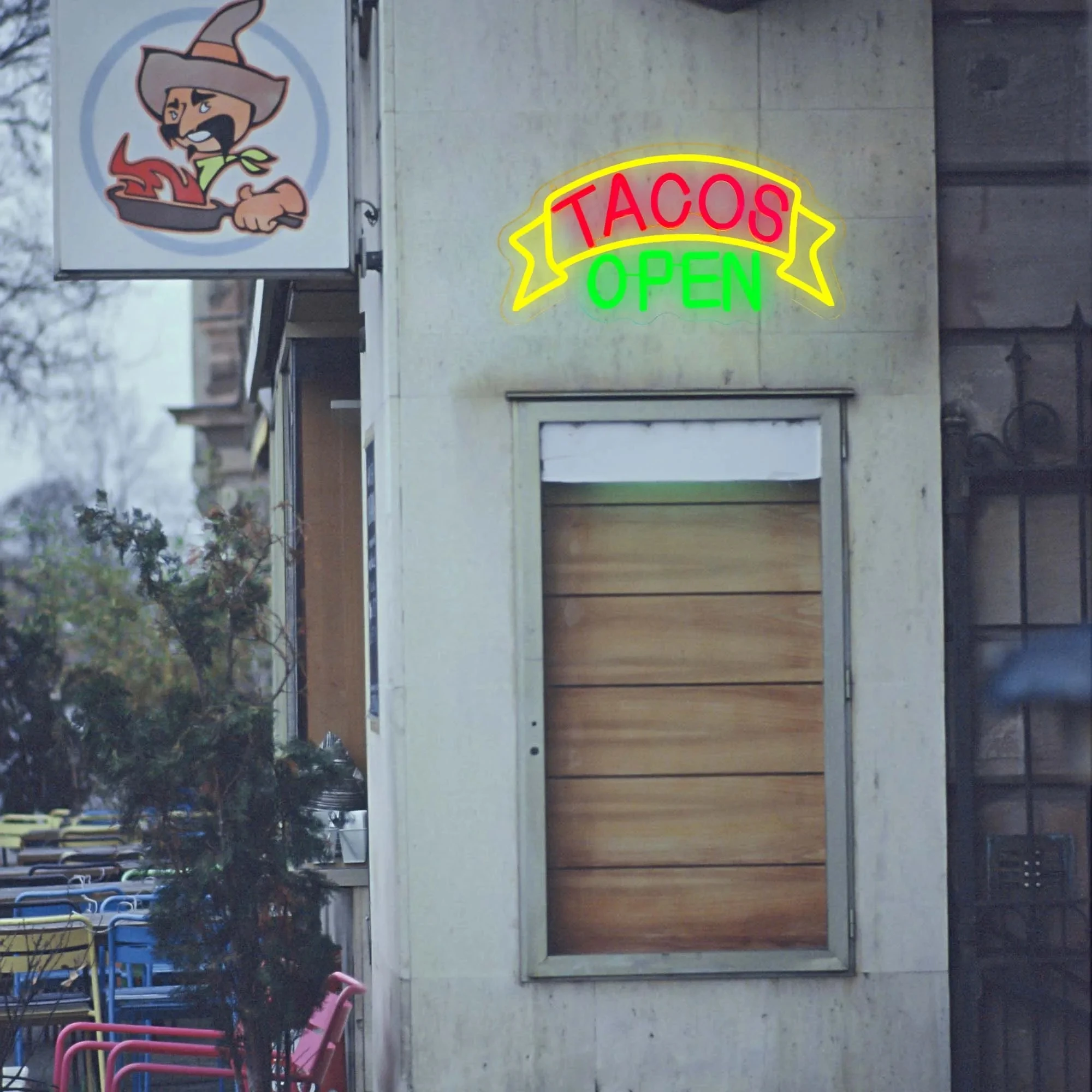 Tacos Open Neon Sign Light Mexican Restaurant Neon Led Sign Eating Room Decor Wall Neon Lights For Kitchen Bar Street Food Store