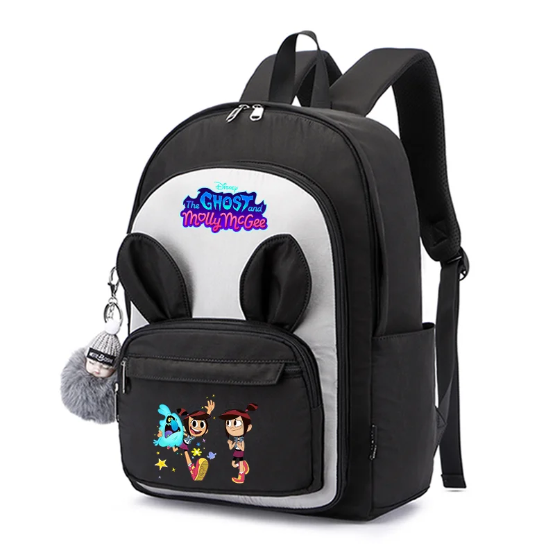 

The Ghost And Molly Mcgee Children School Bags for Girls Boy Backpacks Kindergarten Cartoon Kids Book Bag Teenager Rabbit Ears