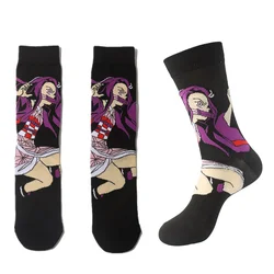 Anime Demon Slayer Kamado Nezuko Sockings Cosplay Cartoon Adult Comic Socks accessori regalo