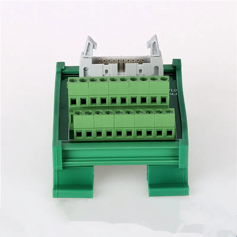 1PCS IDC Adapter 20 Pin Header Breakout Board Terminal Block 2 Row 2.54mm Pitch