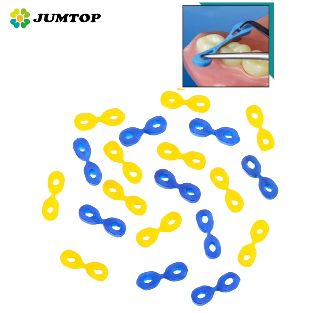 Dental Super Elastic Rubber Wedges - Matrix Fixation Dam in 2 Sizes (2.0/2.5mm) for Secure Interdental Adaptation in Composite