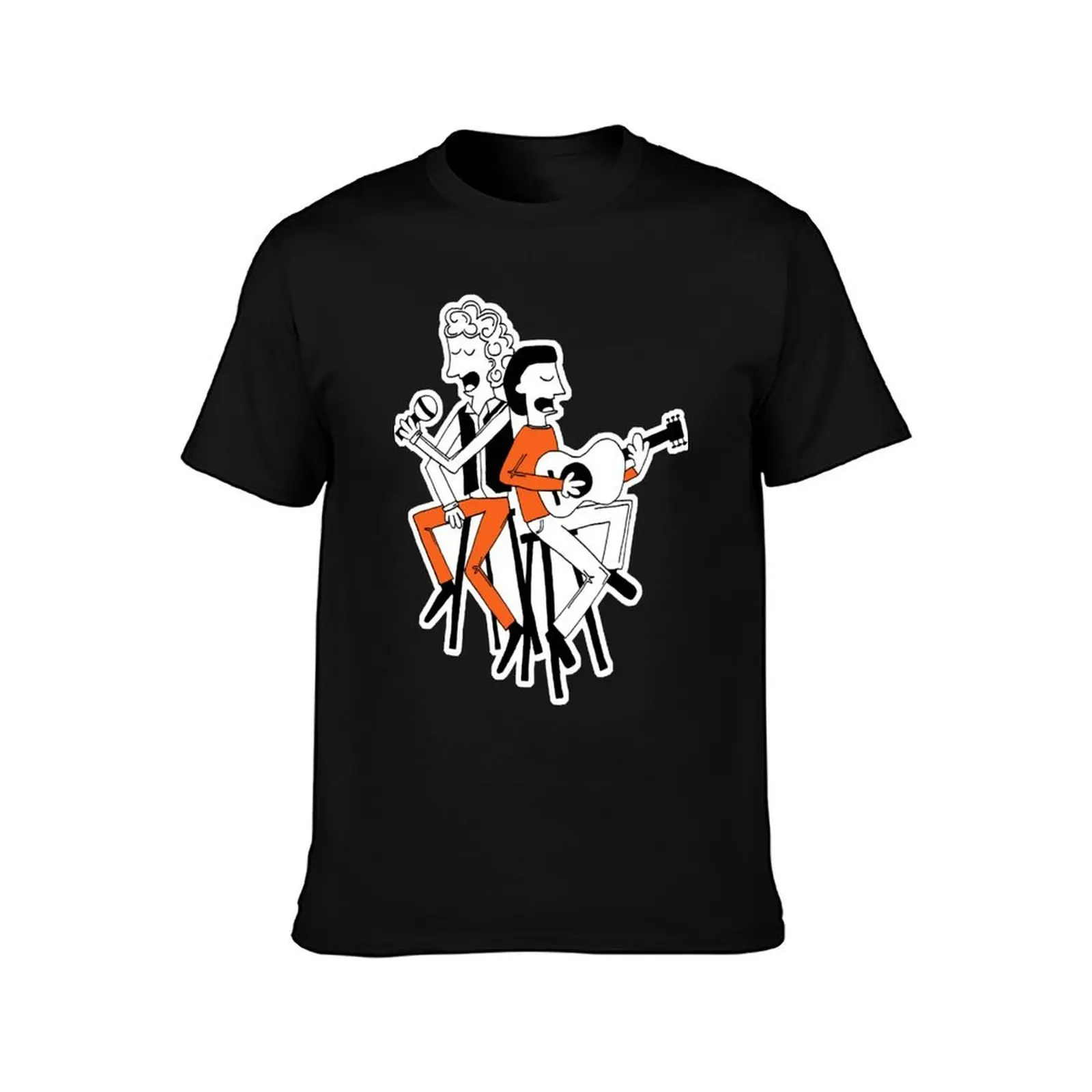 Music Vintage Simon And Garfunkel Gift Music Fans T-Shirt Large Size Loose Casual Tee T-Shirt