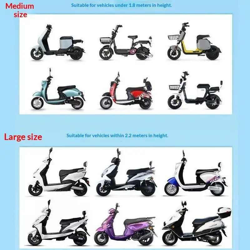 Motorcycle Waterproof Cover Universal Outdoor Protection Dust Motor Rain Cover Sunshade Dustproof Uv Electric Bicycle Protectiv