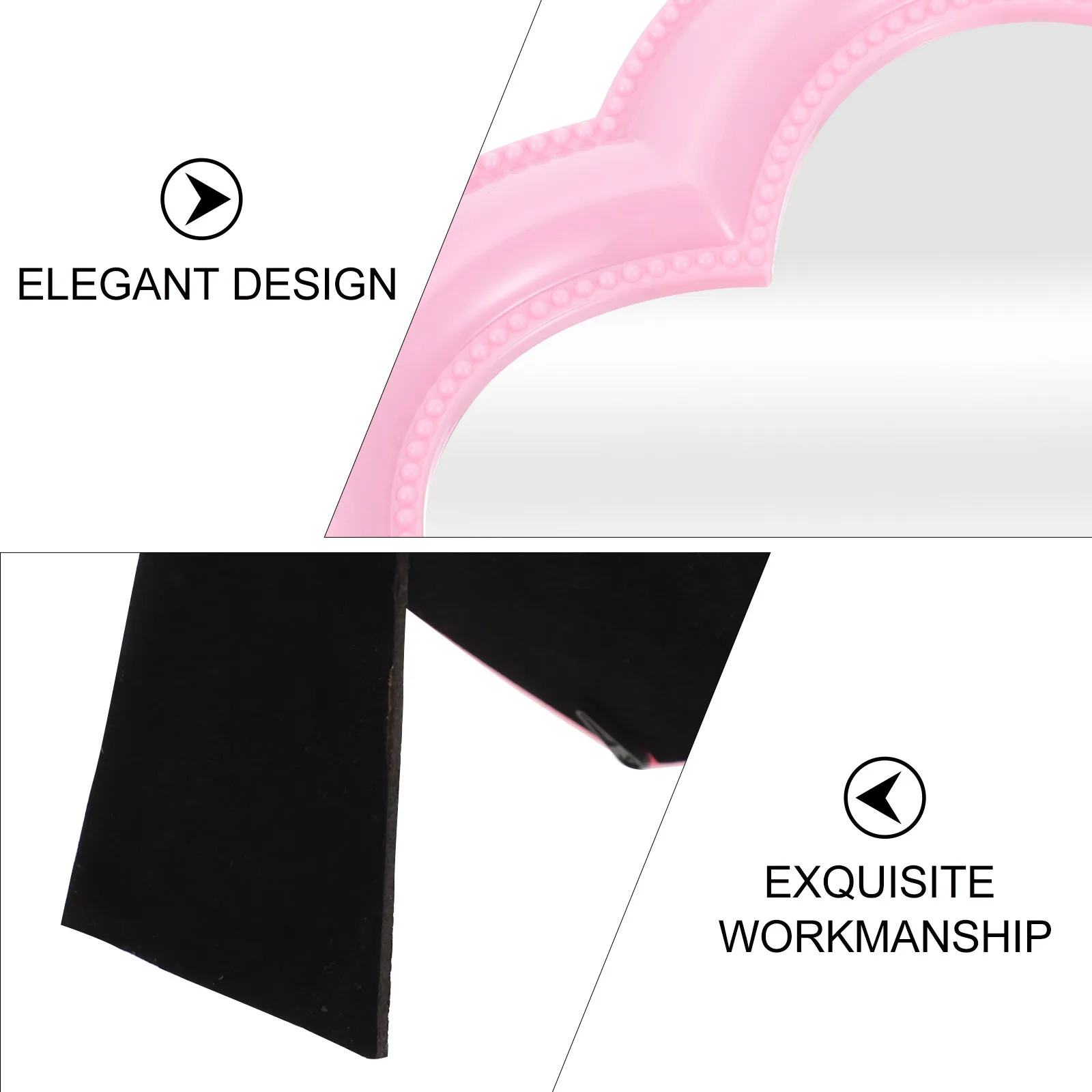 Heart-Shaped Mirror for Wall or Tabletop Use – HD Reflective Surface, Decorative Dresser Mirror
