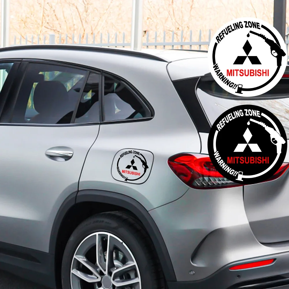 

Mitsubishi Fuel Tank Cap PVC Vinyl Badge Sticker For Car Body Styling Decoration Space Star L200 Pajero Outlander XL Delica ASX