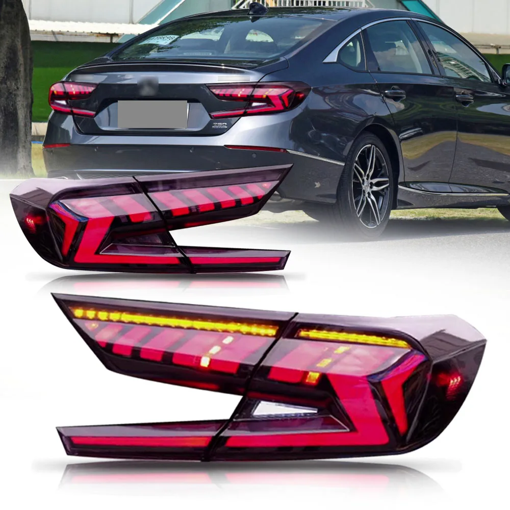 

DK Motion LED Tail Lights 18-19 For Honda Accord New Condition Stop Brake Reverse Lamp With Start Animation Rear Lamp Accessory