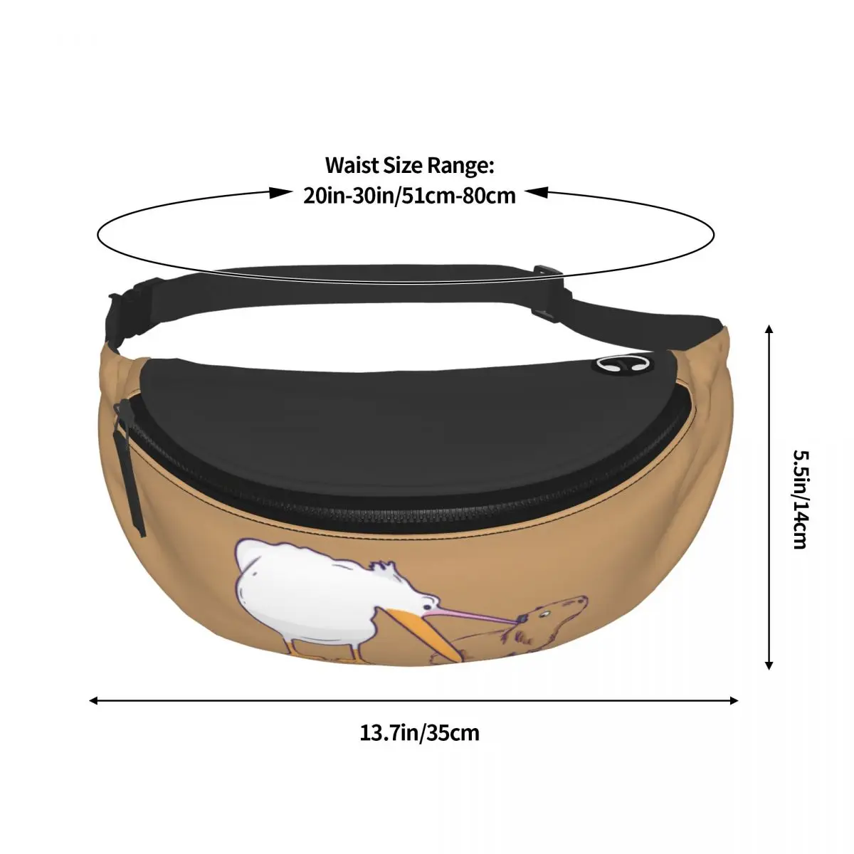 Funny Capybara Meme Fanny Pack Men Women Casual Cute Animal Crossbody Waist Bag for Camping Biking Phone Money Pouch