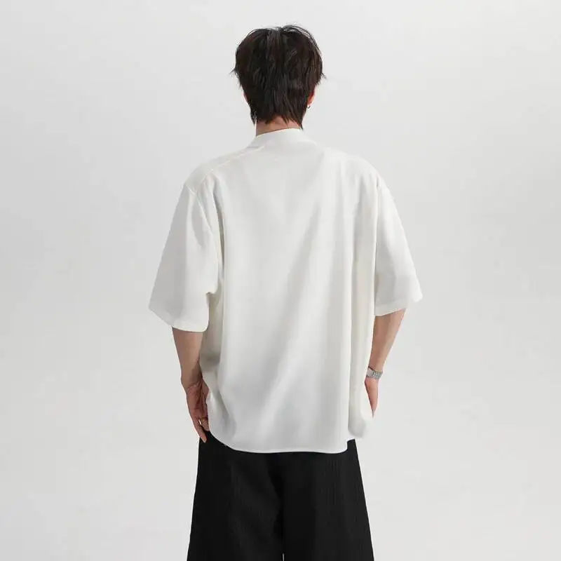 LUZHEN Decorate 2026 Collar Summer Personalized Original Short Ribbon Sleeve Shirts Men's Fashion Handsome Casual Tops JY8150