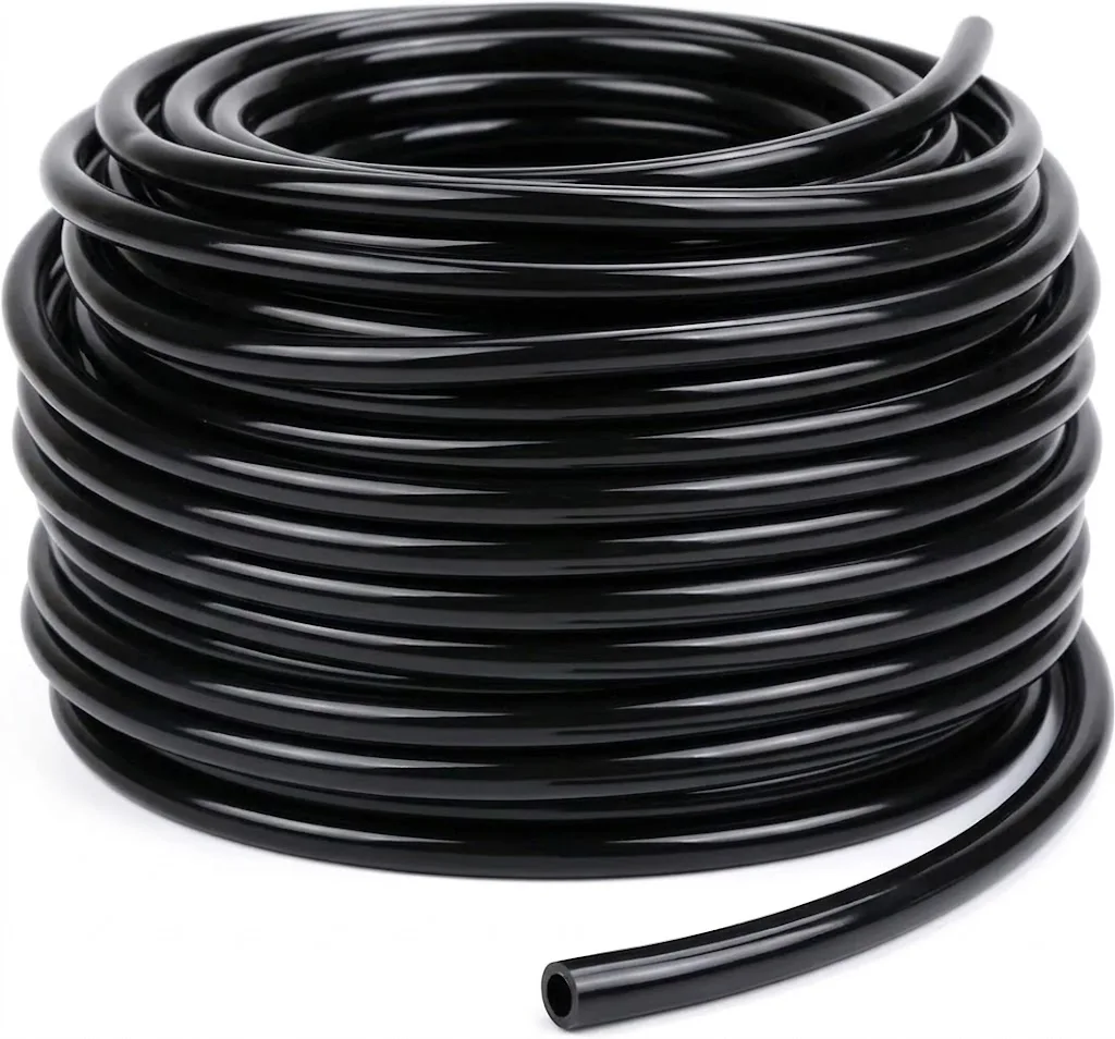 Versatile 5m Black Drip Irrigation Hose Perfect for DIY Garden Irrigation Setup or as Blank Distribution Tubing for Any Garden