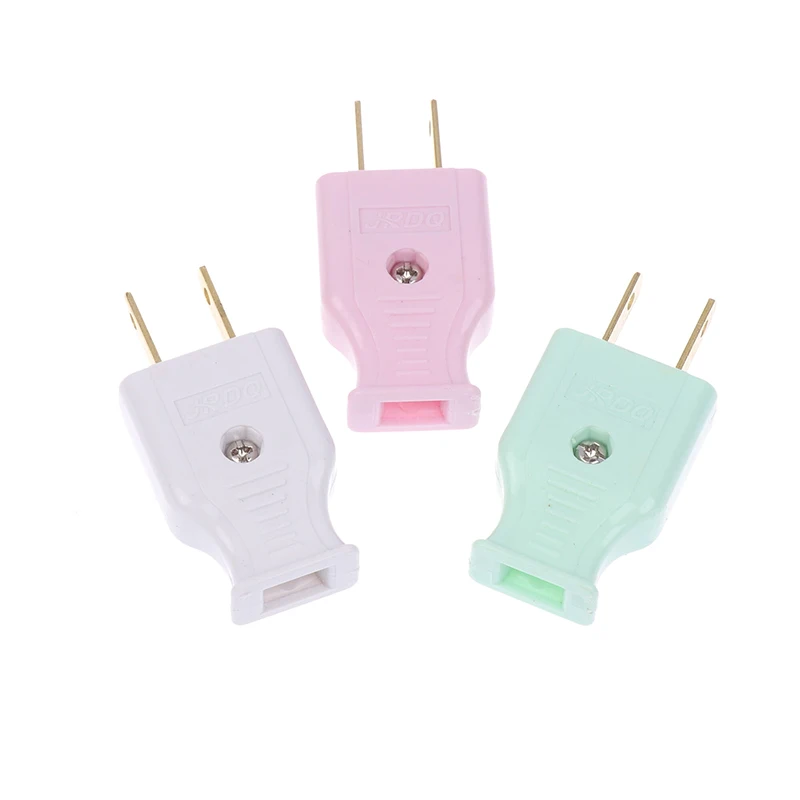 5/10 個オス電気再配線ソケットプラグ 10A 米国組み立て配線プラグアダプタアメリカ 2 極電源コードコネクタ