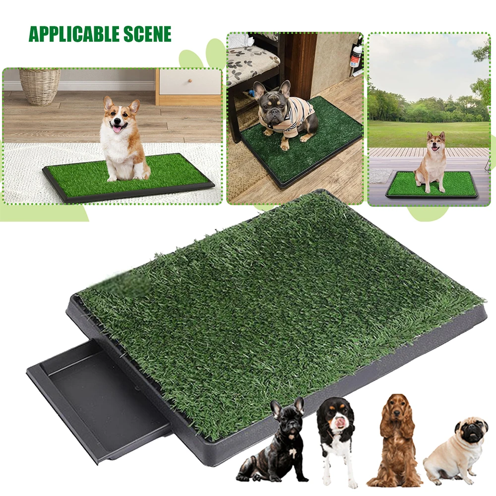 Tappetino in erba sintetica lavabile per cani, ideale come toilette per cani, per l'addestramento al bagno e per controllare gli odori, adatto per l'addestramento degli animali domestici, utilizzabile