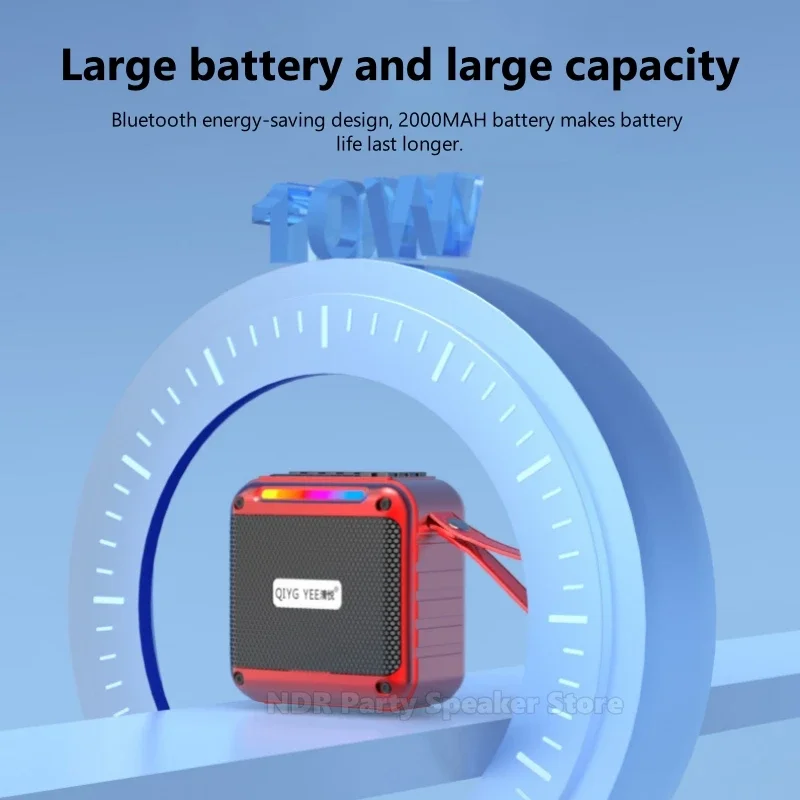 10W Bluetooth Kleine Lautsprecher Für Ältere Menschen Geschenk Lautsprecher Recorder Multifunktionale Tragbare TF Karte/USB/AUX MP3 Player