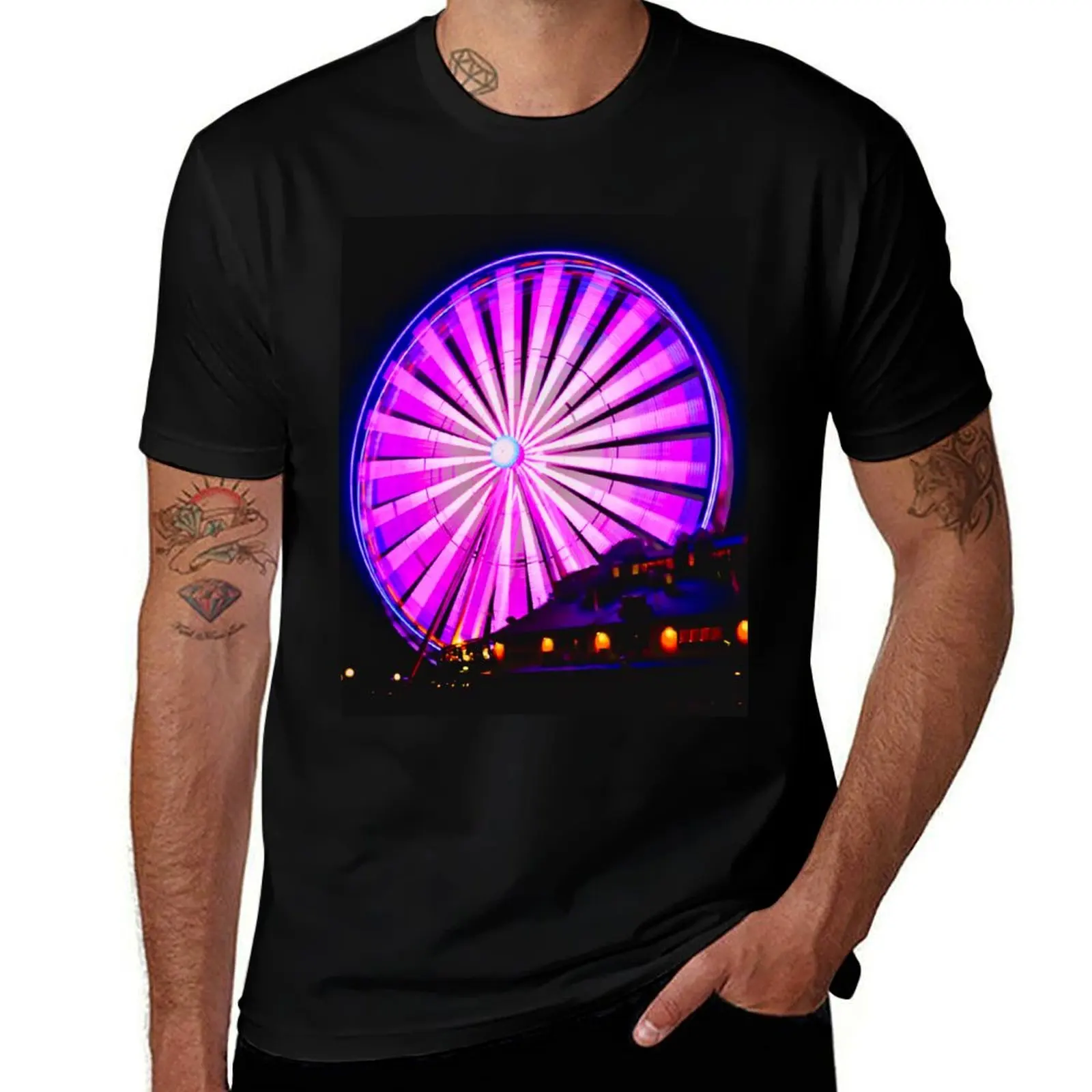 The Crazy Ferris Wheel T-Shirt Athletic Quick Dry for Men T-Shirt