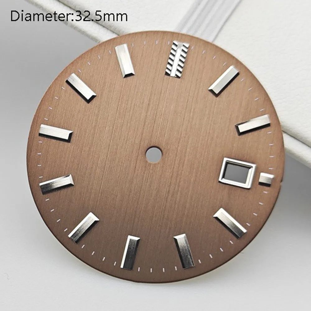 32.5mm nh35 dial luz azul oliva drab king eiko dial nh35 adequado para nh35 movimento automático sje089j1 watchmod personalizar logotipo