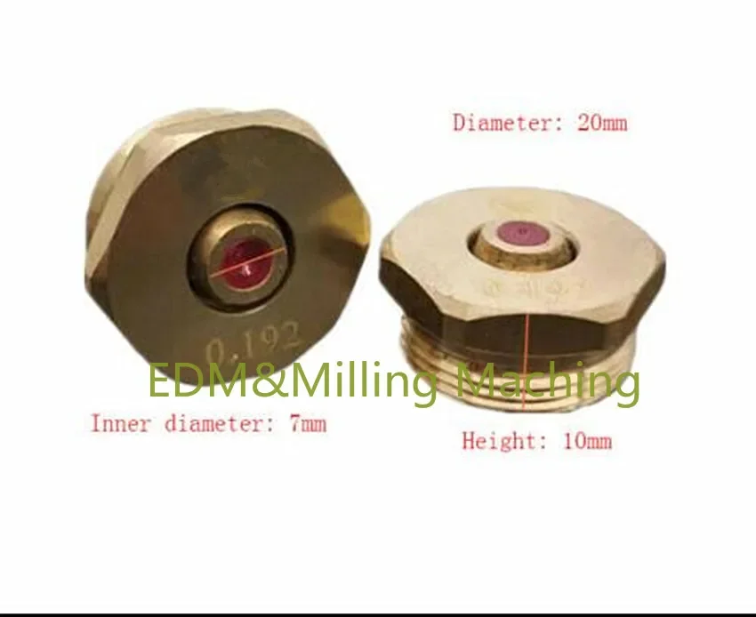 Imagem -02 - Cnc Fio Cortado Edm Máquina Rubi Diamante Bocal de Água Guid 0.192 mm 0.195 mm para Faíscas Serviço da Máquina 1pc