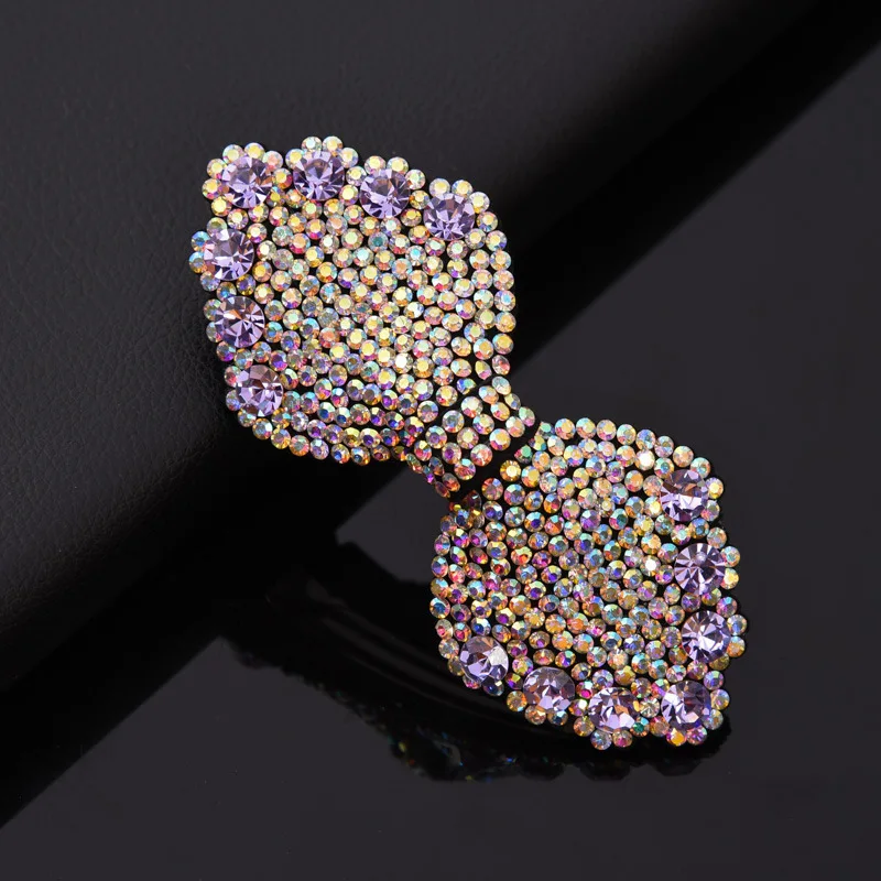 2024 Fashion new women diamond-encrusted hairpin foreign trade bow personality headwear beautiful bridal headwear