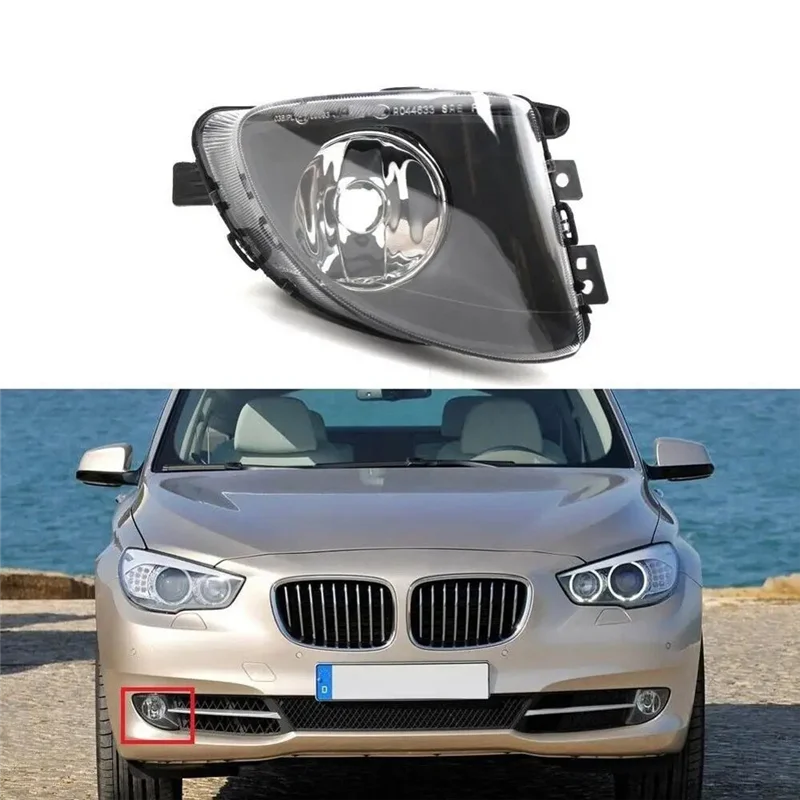 

Premium Right Front Bumper Fog Lamp With Halogen Bulb 63177199620 For BMW 5 Series F07 GT 535I 550I 2010-2017 DRL Driving Light