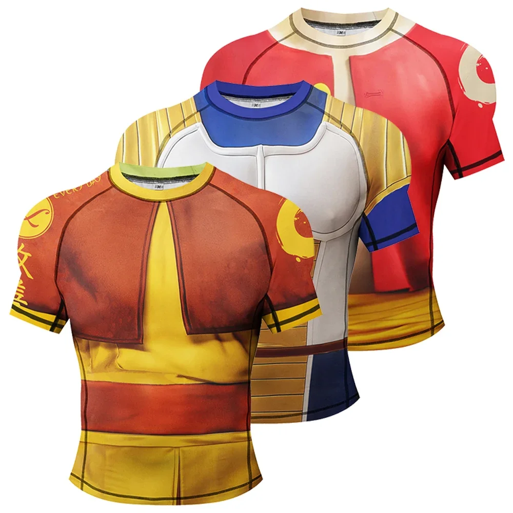 قصيرة الأكمام رياضة ضغط قميص الرجال MAA جيو جيتسو الملاكمة تي شيرت سريعة الجافة صالح تدريب الجري اللياقة البدنية تجريب قمصان رياضية