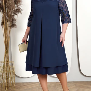 Frauen gesticktes Chiffon -Kleid, positive Größen, elegant, formell, Party, mollig, Frauenkleid, Sommer, 2024 8 Hauptverkäufe Hochzeitskleid für Chubby - №1