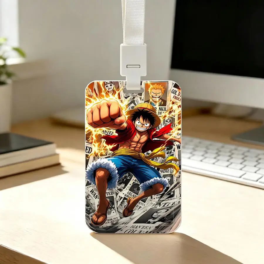 O-One P-iece Retro 1pc Multi functional Student Bus ID Card Nurse Badge Card Protective Cover Lanyard Luggage tag cable tie card