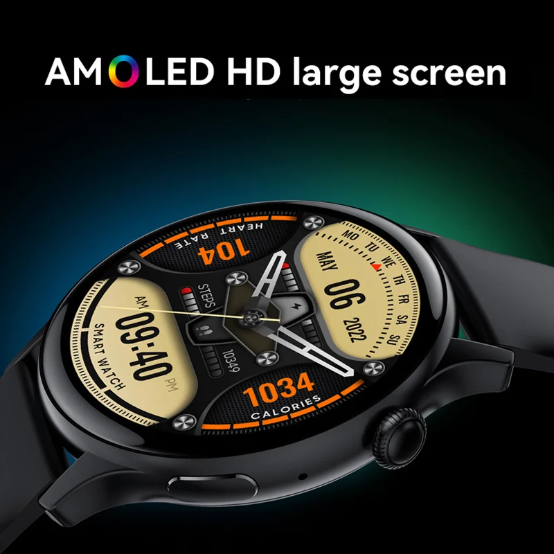 

2023 Bluetooth Call Smart Watch Men Women ScreenShow Voice Assistant 1.43 Inch AMOLED Screen IP68 Waterproof Smartwatch