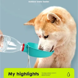 Dog Drink Water Portable Travel Pet Drinker Leak Proof Dog Bowl Food Cat Fountain Outdoor Walking Drinking Bottle Dogs Feeder
