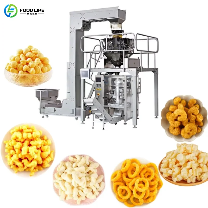 Customized Twin Screw Corn Snack Extruder Puffed Food Production Line Industrial Automatic Puffed Snack Making Machine