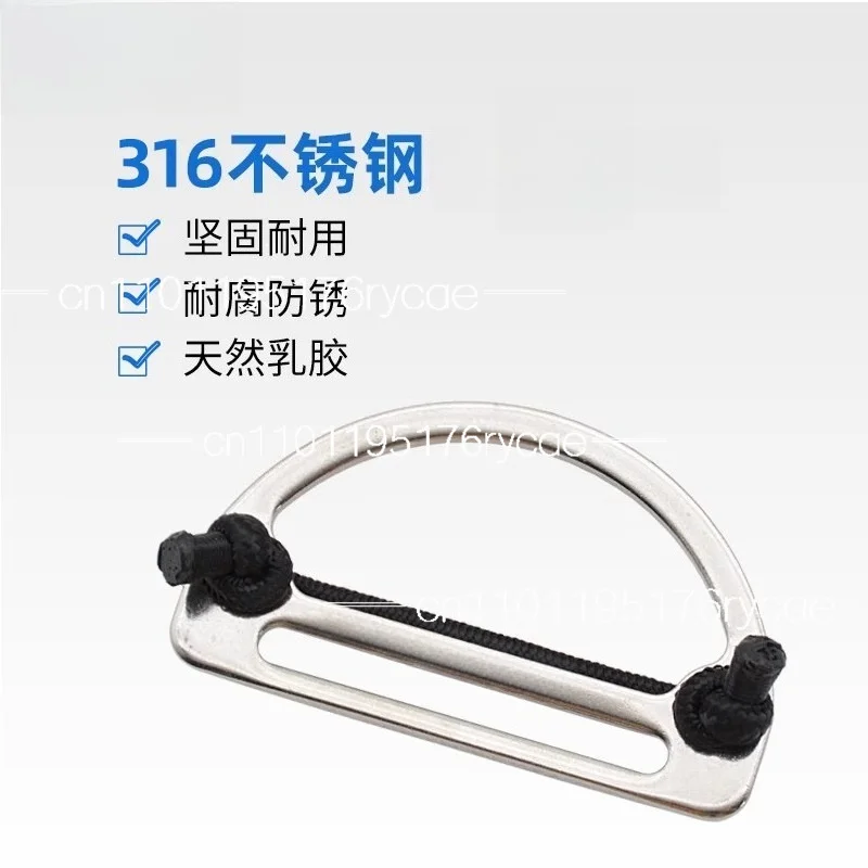 Webbing Fix Buckle Set, 316 Stainless Steel 5CM, Quick Adjust D-Ring Tri-glide Buckle for Back Float Side Mount Outdoor Gear